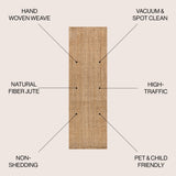 Espina Hand Woven Herringbone Chunky Jute Runner Rug