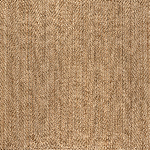 Espina Hand Woven Herringbone Chunky Jute Square Area Rug