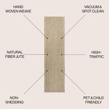 Espina Hand Woven Herringbone Chunky Jute Runner Rug