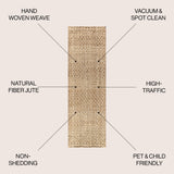 Estera Hand Woven Boucle Chunky Jute Runner Rug