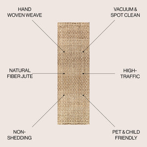 Estera Hand Woven Boucle Chunky Jute Runner Rug