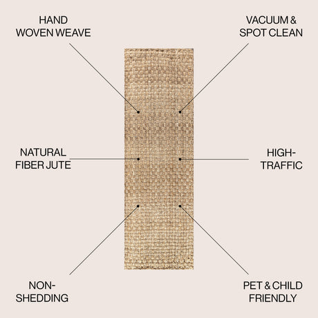 Estera Hand Woven Boucle Chunky Jute Runner Rug