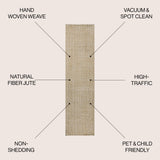 Estera Hand Woven Boucle Chunky Jute Runner Rug