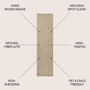 Estera Hand Woven Boucle Chunky Jute Runner Rug