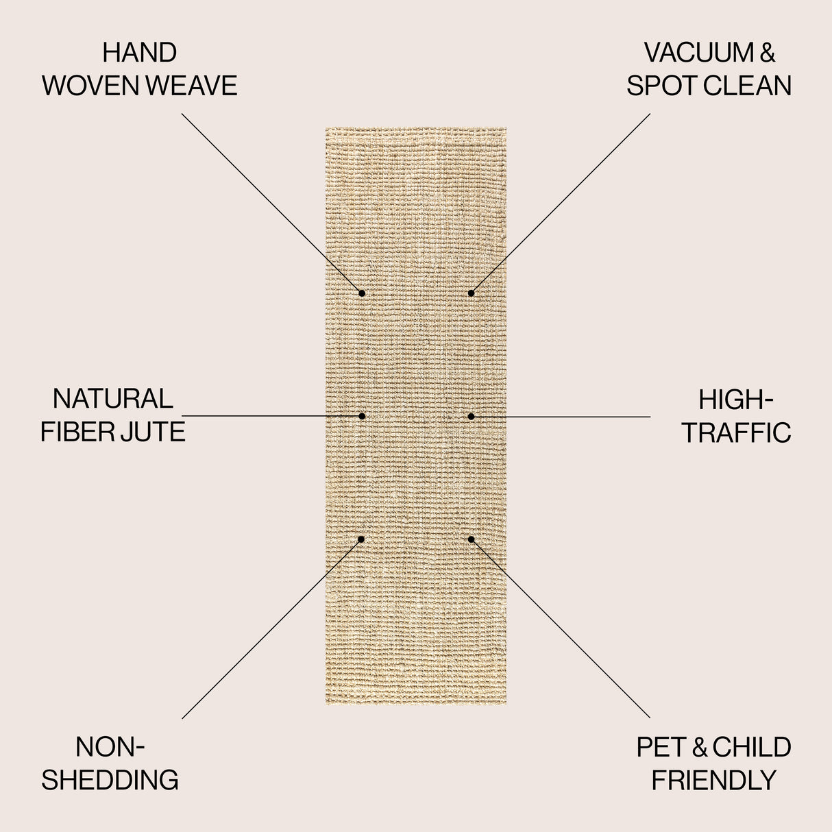 Hiro Hand Woven Chunky Jute Runner Rug