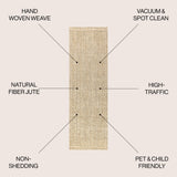 Hiro Hand Woven Chunky Jute Runner Rug