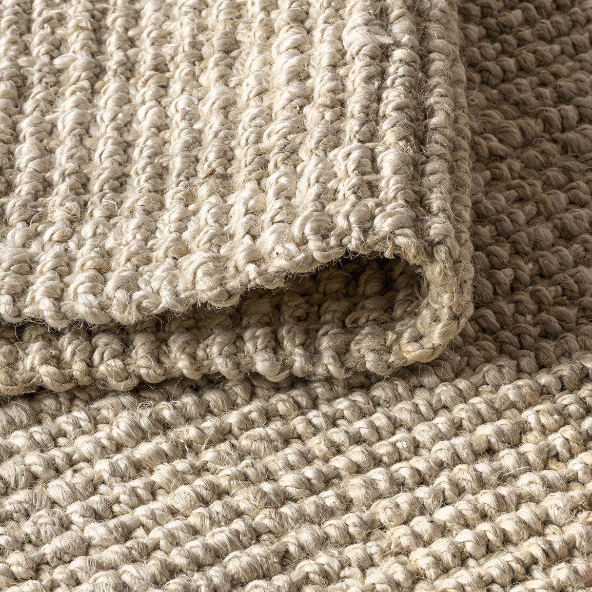 Hiro Hand Woven Chunky Jute Square Area Rug