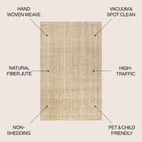 Hiro Hand Woven Chunky Jute Area Rug