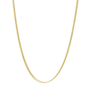Semi-Solid 14K Yellow Gold 4.5mm Miami Cuban Chain Necklace - Unisex Chain - 22 Inches