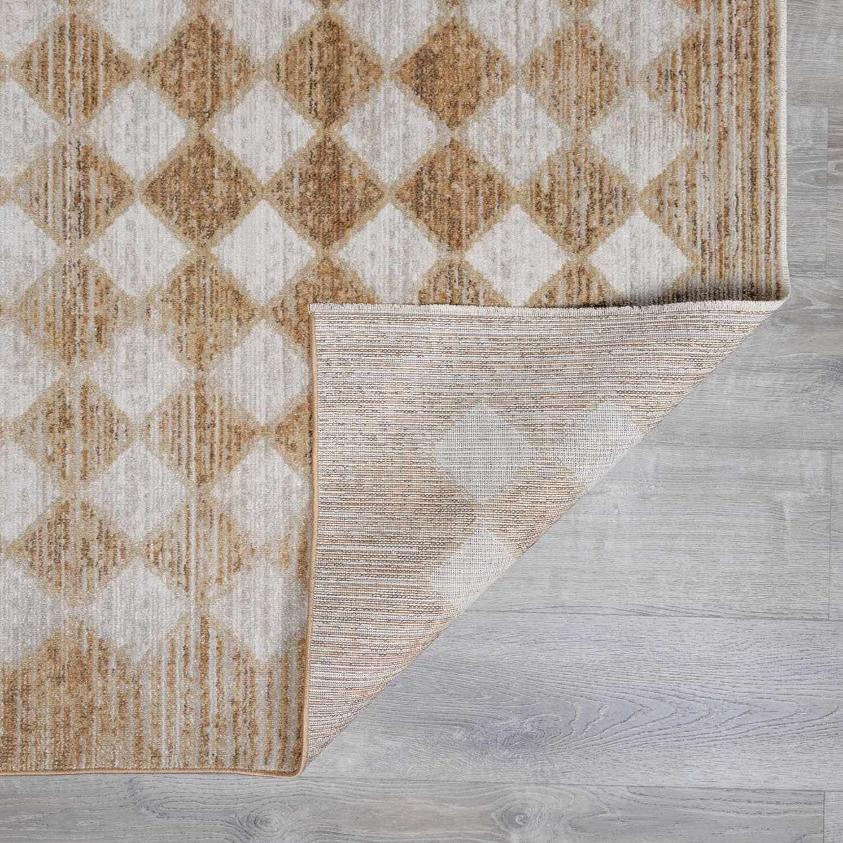 Galey Alix x Livabliss Scandi Geometric Taupe/Mustard Myrtle Avenue V Area Rug