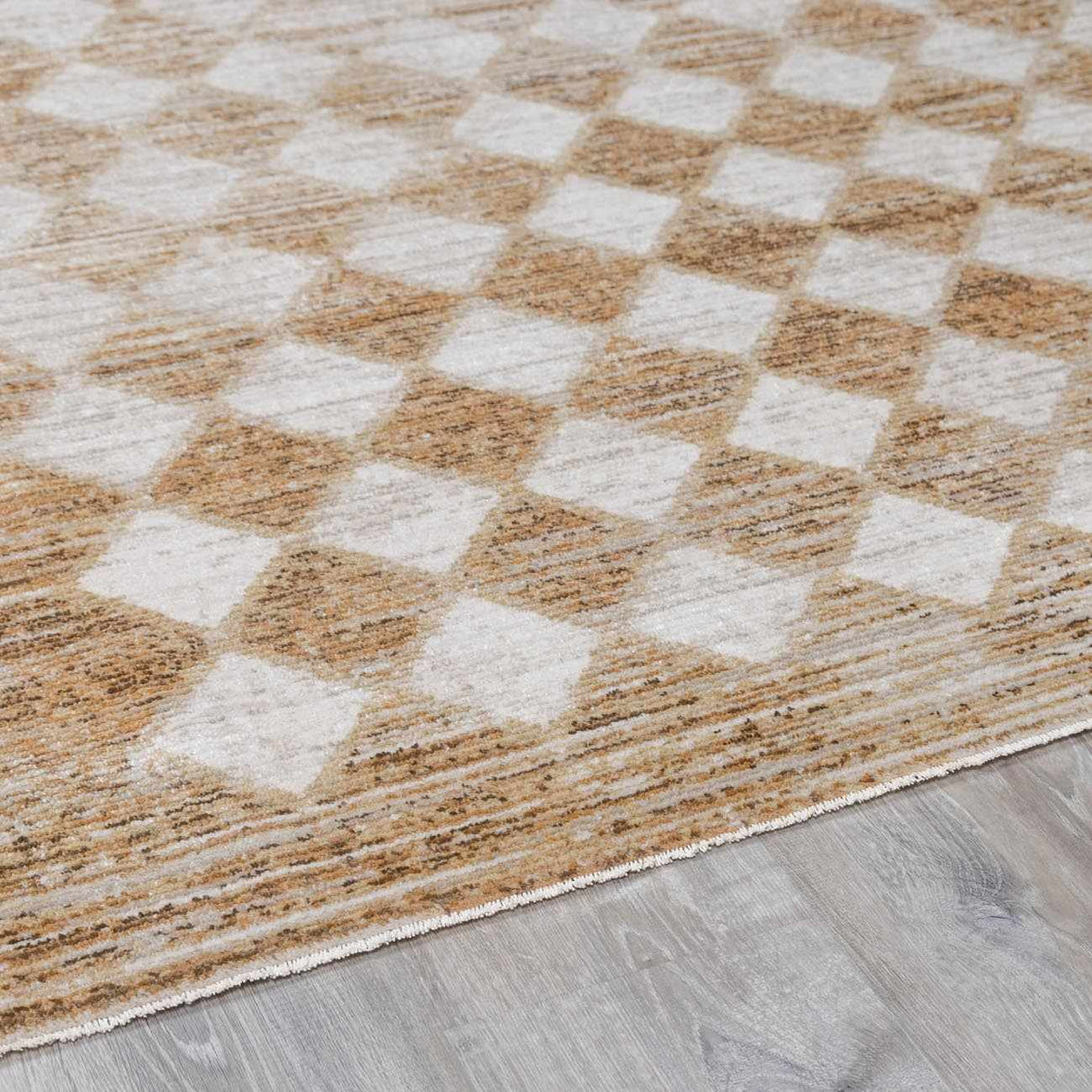 Galey Alix x Livabliss Scandi Geometric Taupe/Mustard Myrtle Avenue V Area Rug