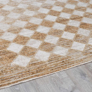 Galey Alix x Livabliss Scandi Geometric Taupe/Mustard Myrtle Avenue V Area Rug