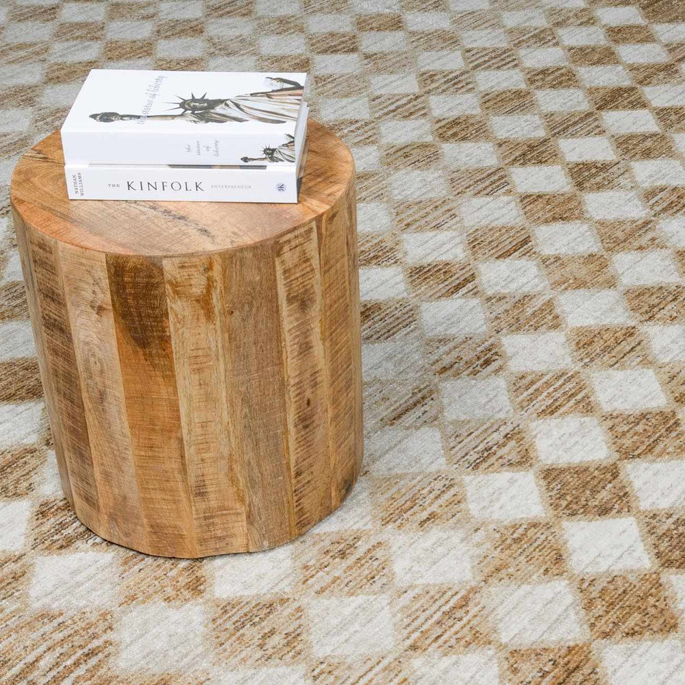 Galey Alix x Livabliss Scandi Geometric Taupe/Mustard Myrtle Avenue V Area Rug