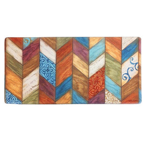 20" x 39" Embossed Anti-Fatigue Mat (Rustic Chevron)