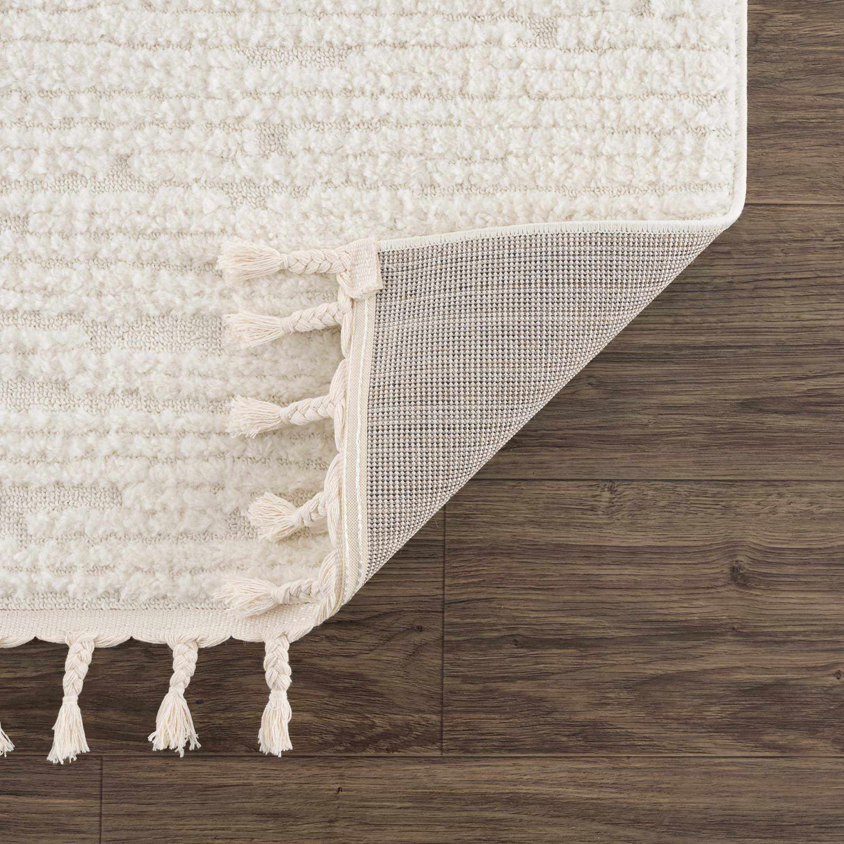 Kulu Textured Area Rug with Tassels