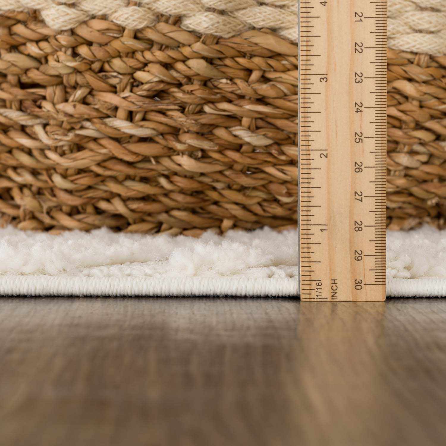 Manyas 3D Bone Area Rug with Tassels