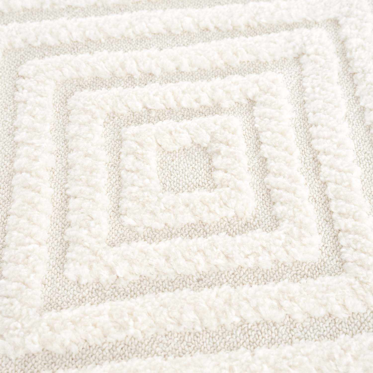 Manyas 3D Bone Area Rug with Tassels