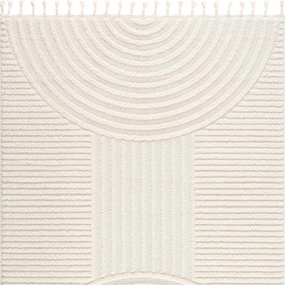Guiling 3D Rainbow Area Rug with Tassels