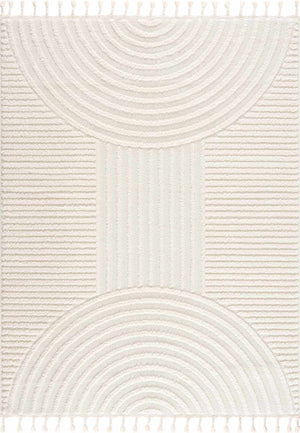 Guiling 3D Rainbow Area Rug with Tassels