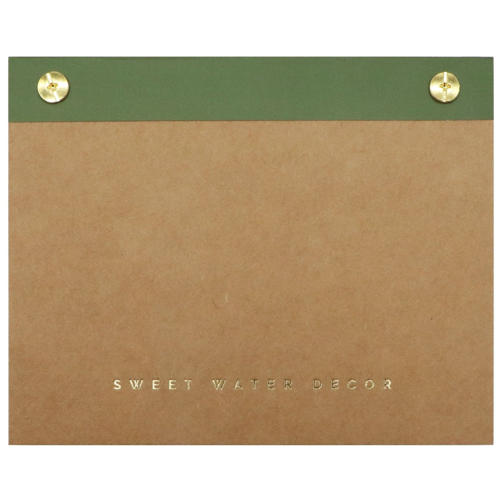 Small Green Gold Rivet Basic Notepad