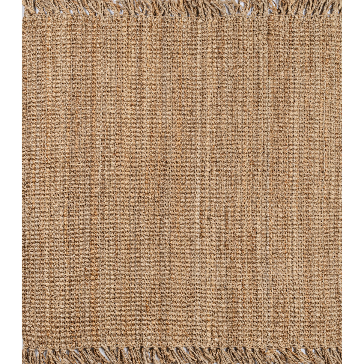 Pata Hand Woven Chunky Jute with Fringe Square Area Rug