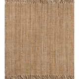 Pata Hand Woven Chunky Jute with Fringe Square Area Rug