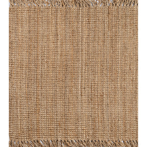 Pata Hand Woven Chunky Jute with Fringe Square Area Rug