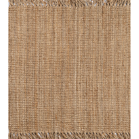 Pata Hand Woven Chunky Jute with Fringe Square Area Rug