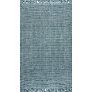 Pata Hand Woven Chunky Jute with Fringe Area Rug