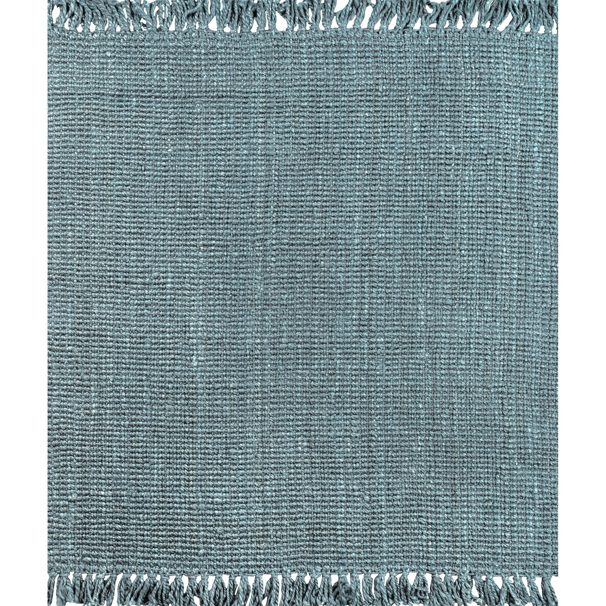 Pata Hand Woven Chunky Jute with Fringe Square Area Rug