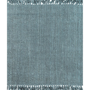 Pata Hand Woven Chunky Jute with Fringe Square Area Rug