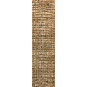 Biot Traditional Rustic Handwoven Jute Solid Runner Rug