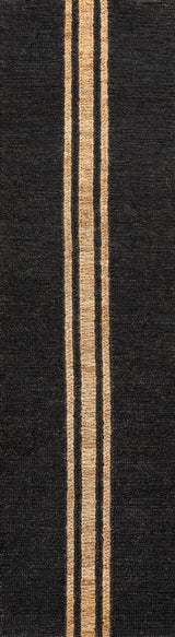 Olivier Rustic Farmhouse Wide Ticking Stripe Jute Runner Rug