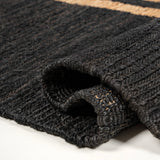 Olivier Rustic Farmhouse Wide Ticking Stripe Jute Runner Rug