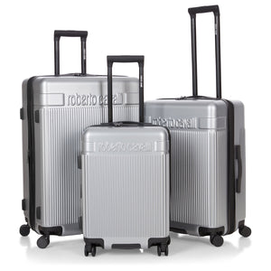 Roberto Cavalli 3 Piece Luggage Set with Expandable Hard Shell & 8 Spinner Wheels