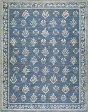 Aquene Denim Washable Area Rug