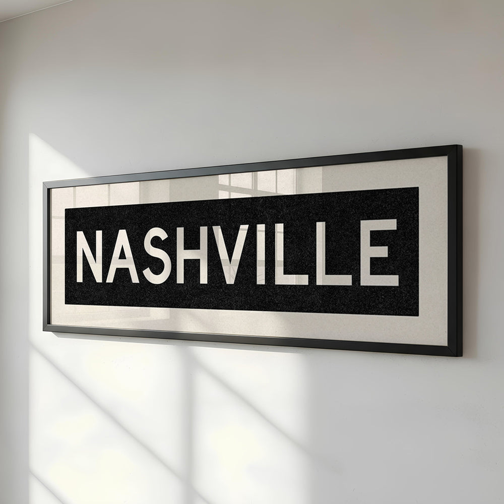 Framed Nashville Tennessee Bus Scroll