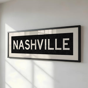 Framed Nashville Tennessee Bus Scroll
