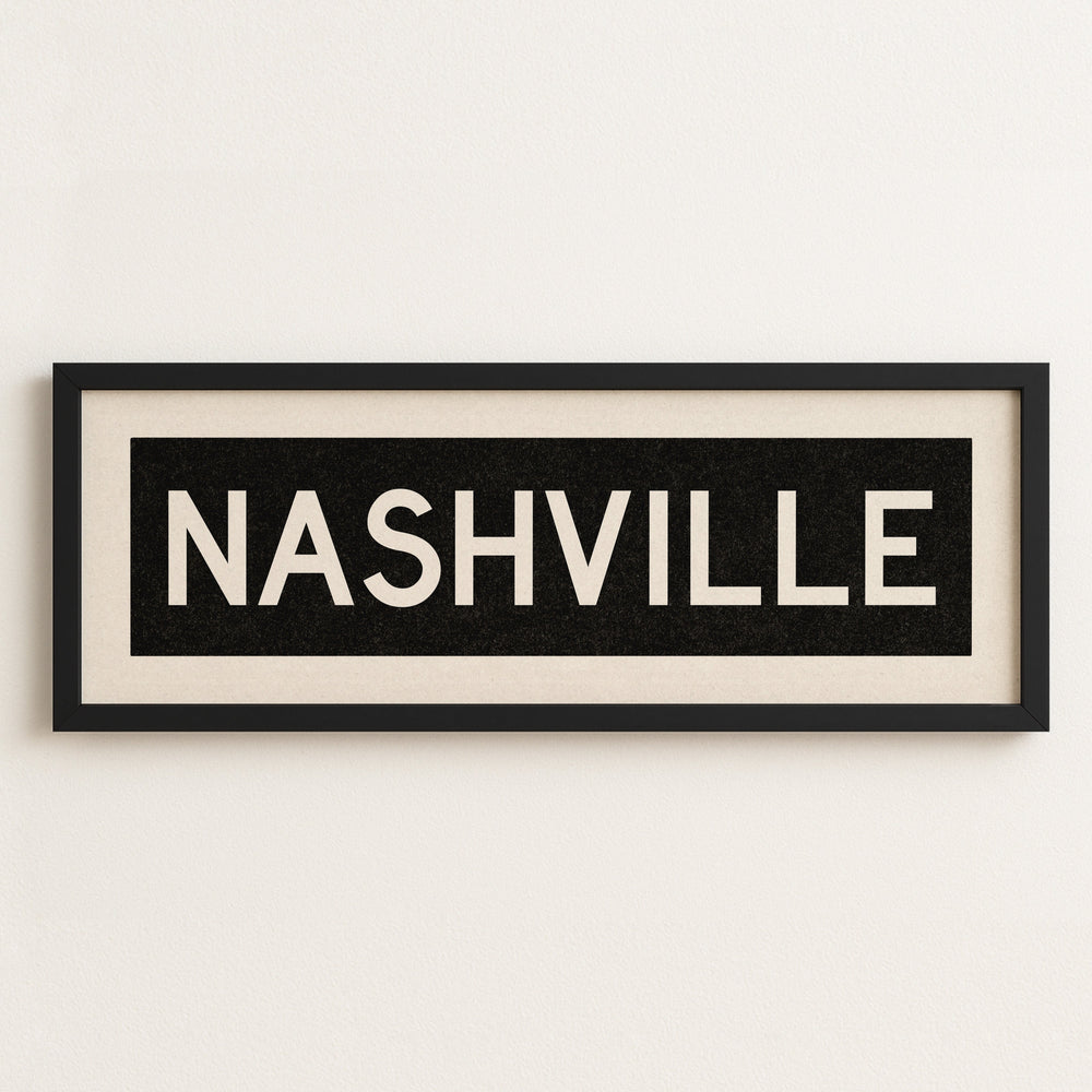 Framed Nashville Tennessee Bus Scroll