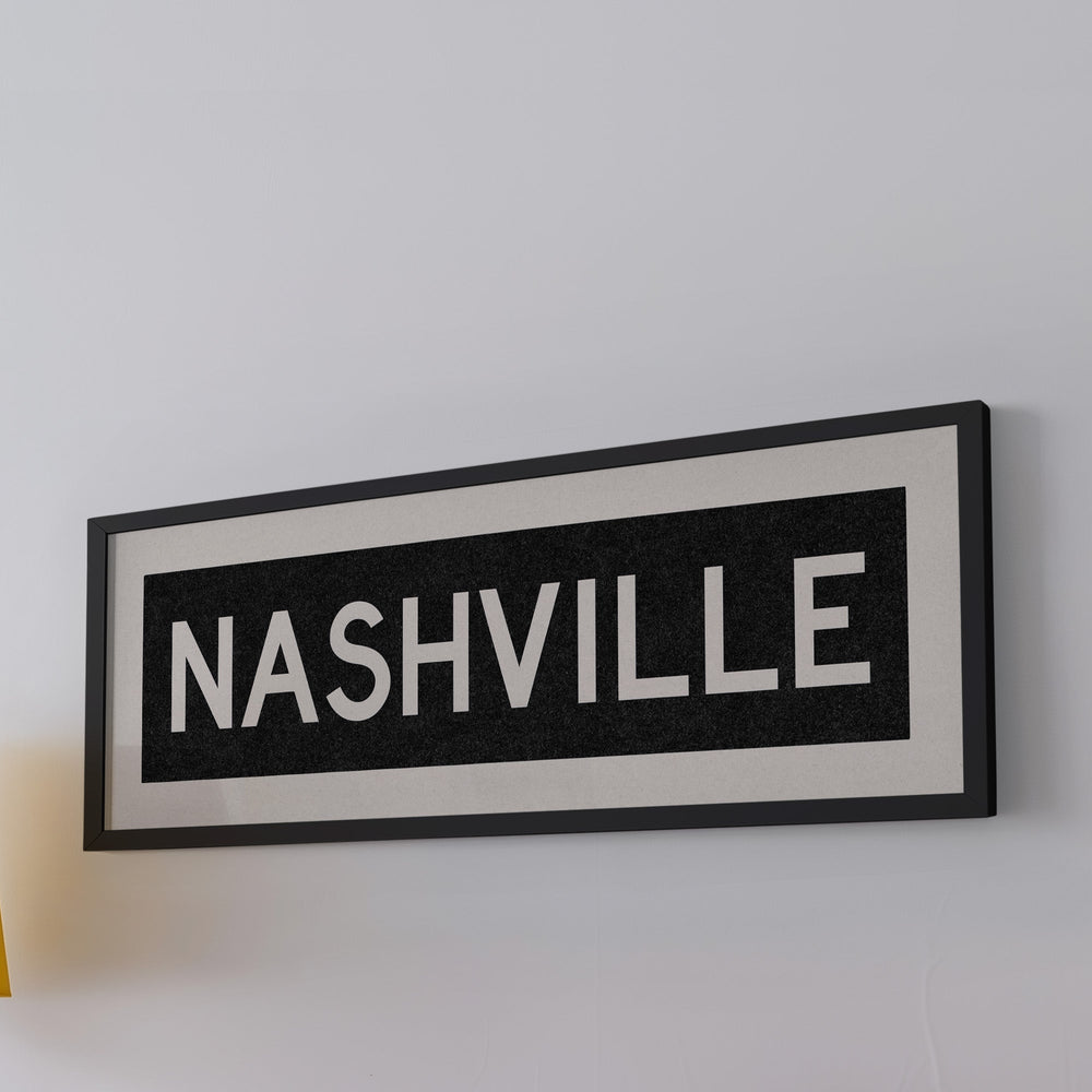 Framed Nashville Tennessee Bus Scroll