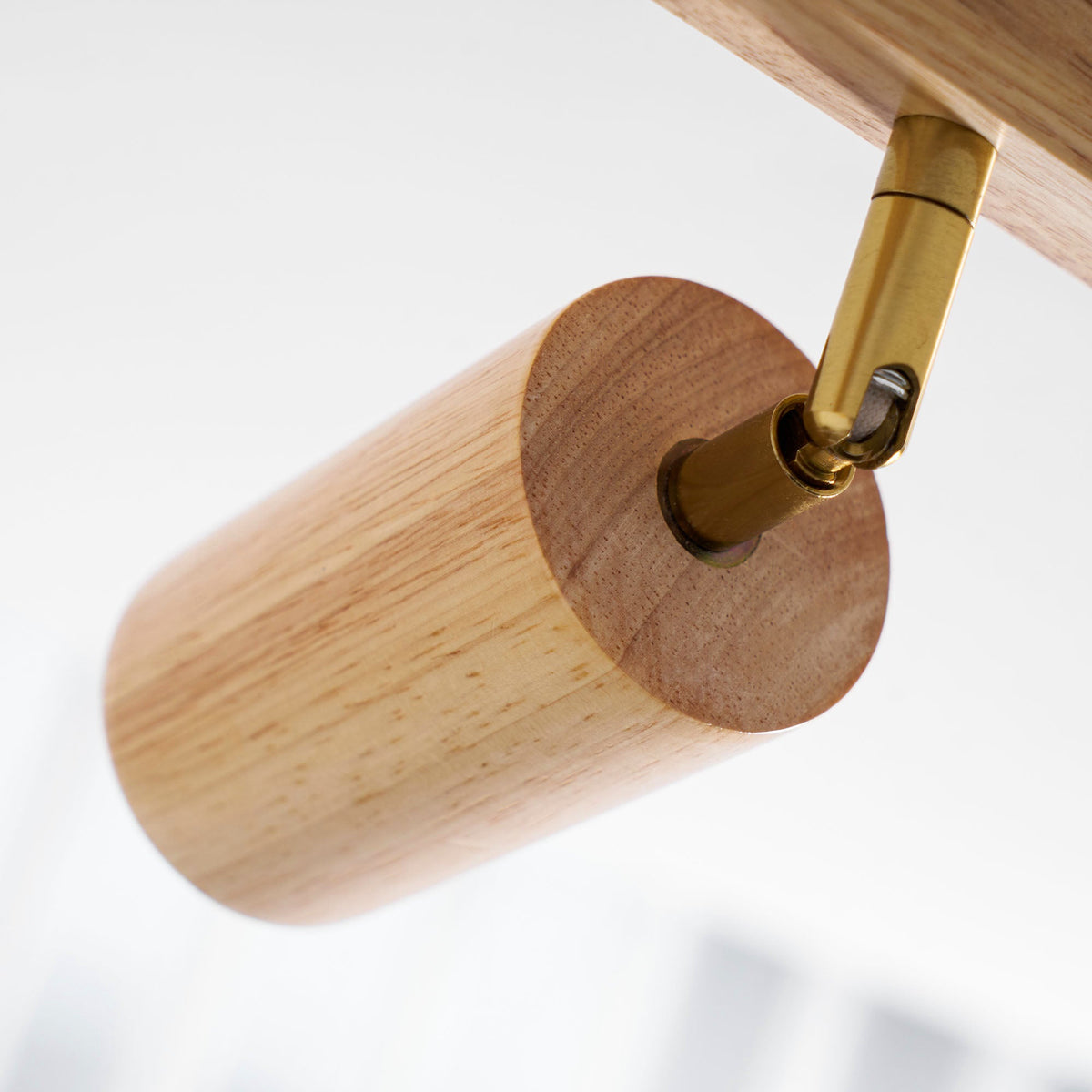 Grain | Wood Shade Track Spotlight with Adjustable Heads | Warm Glow for Kitchen Islands