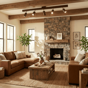 Grain | Wood Shade Track Spotlight with Adjustable Heads | Warm Glow for Kitchen Islands