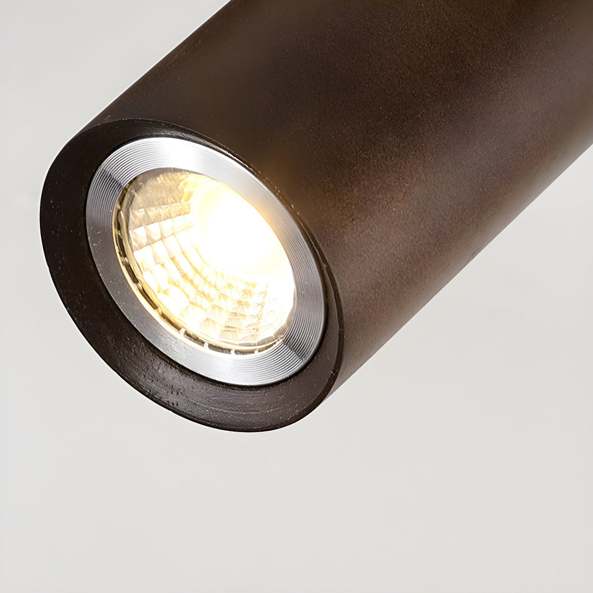 Grain | Wood Shade Track Spotlight with Adjustable Heads | Warm Glow for Kitchen Islands