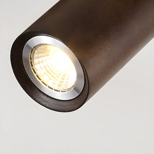 Grain | Wood Shade Track Spotlight with Adjustable Heads | Warm Glow for Kitchen Islands