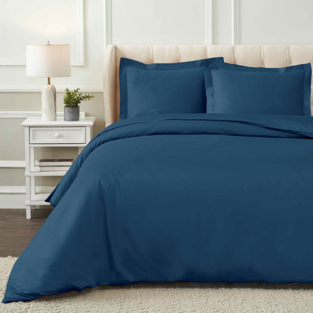 1200 Thread Count Egyptian Cotton Solid Duvet Cover Set - Egyptian Cotton Duvet Cover Set by Superior