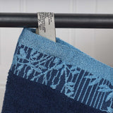 Cotton Floral Jacquard Border Bath Towel Set of 4 - Bath Towel by Superior Brand