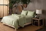 Crinkle Percale Organic Cotton Duvet Cover Set + Shams