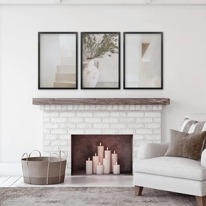 Boho Architectural Set of 3 Pieces. Neutral Tones