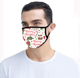 4-Pack Reusable Washable Christmas-Themed Face Masks with Filters