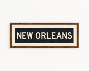 Framed New Orleans Louisiana Bus Scroll
